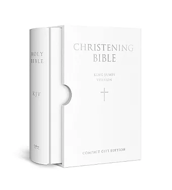 HOLY BIBLE: King James Version (KJV) White Compact Christening Edition cover