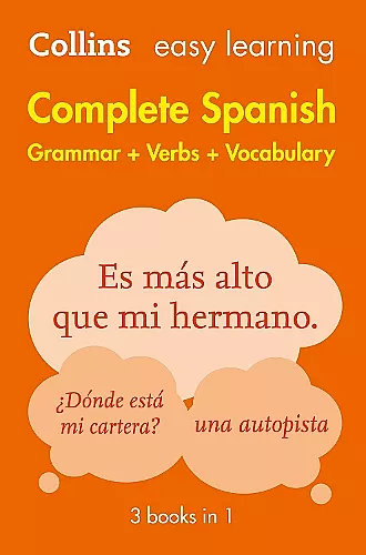 Easy Learning Spanish Complete Grammar, Verbs and Vocabulary (3 books in 1) cover
