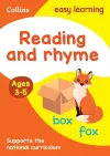 Reading and Rhyme Ages 3-5 cover