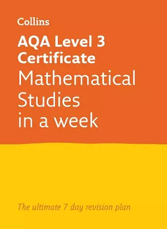 AQA Level 3 Certificate Mathematical Studies: In a Week cover