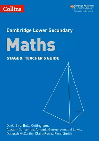 Lower Secondary Maths Teacher’s Guide: Stage 9 cover