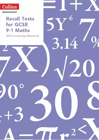 Recall Tests for GCSE 9-1 Maths cover