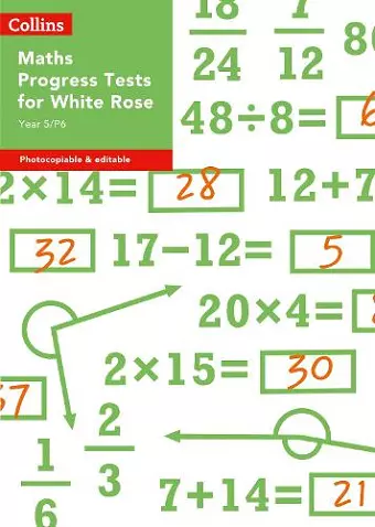 Year 5/P6 Maths Progress Tests for White Rose cover