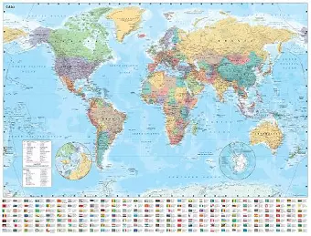 Collins World Wall Paper Map cover