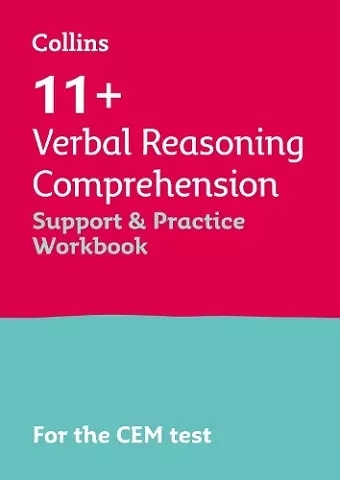 11+ Verbal Reasoning Comprehension Support and Practice Workbook cover