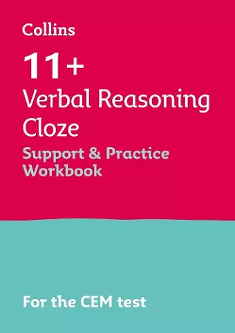 11+ Verbal Reasoning Cloze Support and Practice Workbook cover