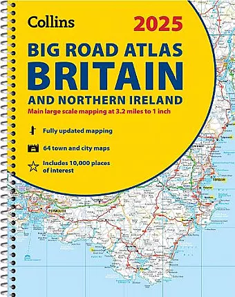 2025 Collins Big Road Atlas Britain and Northern Ireland cover