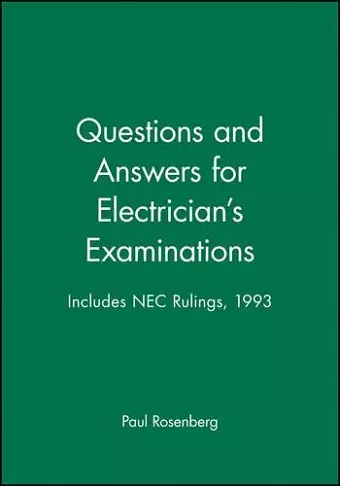 Questions and Answers for Electrician's Examinations cover