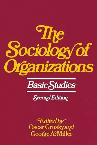 Sociology of Organizations cover