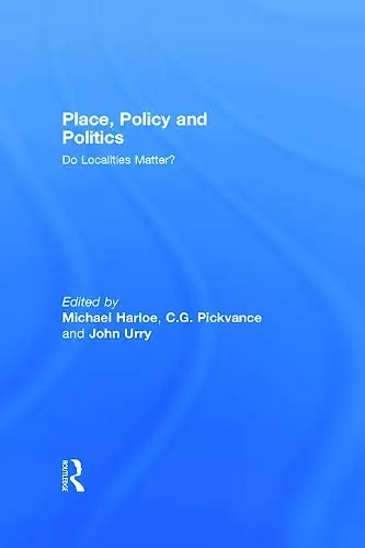 Place, Policy and Politics cover