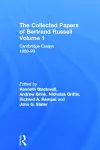 The Collected Papers of Bertrand Russell, Volume 1 cover