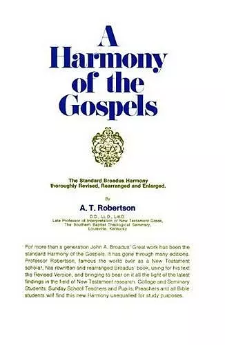 A Harmony of the Gospels RSV cover