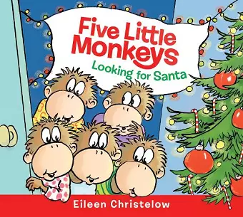 Five Little Monkeys Looking for Santa Board Book cover