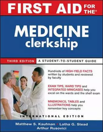 First Aid for the Medicine Clerkship, Third Edition (Int'l Ed) cover