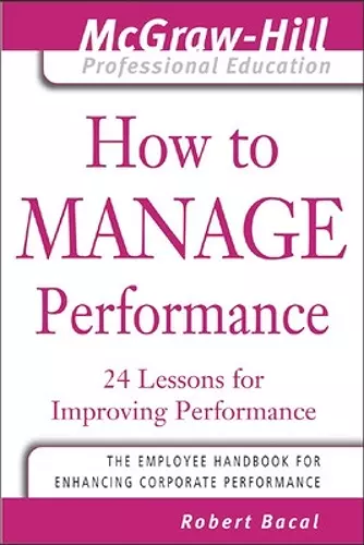 How to Manage Performance cover