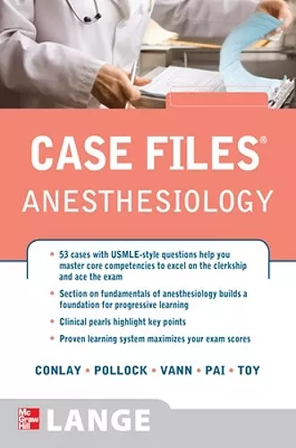 Case Files Anesthesiology cover