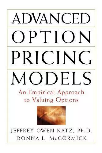 Advanced Option Pricing Models cover