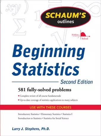 Schaum's Outline of Beginning Statistics, Second Edition cover