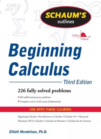 Schaum's Outline of Beginning Calculus, Third Edition cover