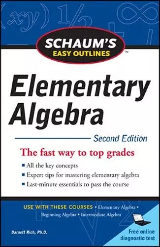 Schaum's Easy Outline of Elementary Algebra, Second Edition cover