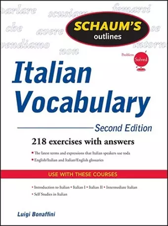 Schaum's Outline of Italian Vocabulary, Second Edition cover