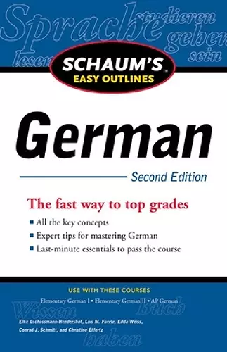 Schaum's Easy Outline of German, Second Edition cover