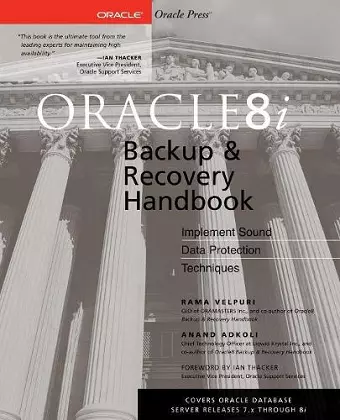 Oracle8i Backup and Recovery cover