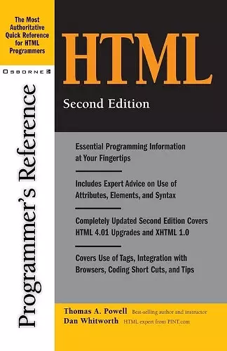 HTML Programmer's Reference cover