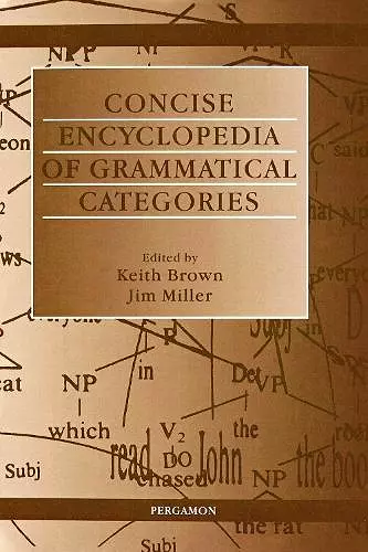 Concise Encyclopedia of Grammatical Categories cover