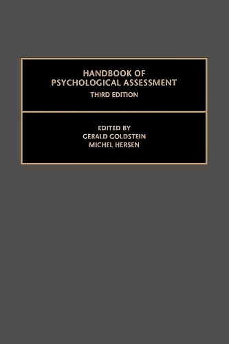 Handbook of Psychological Assessment cover
