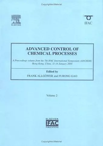 Advanced Control of Chemical Processes cover