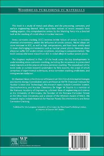 Stress Corrosion Cracking of Nickel Based Alloys in Water-cooled Nuclear Reactors cover