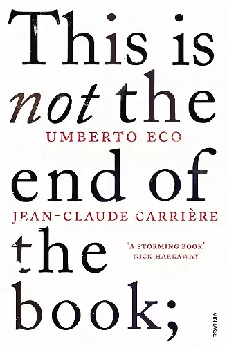 This is Not the End of the Book cover