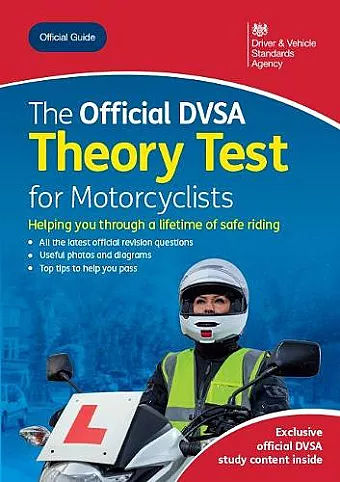 The official DVSA theory test for motorcyclists cover