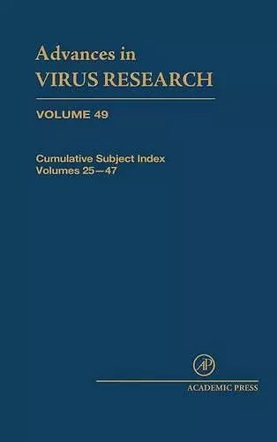 Cumulative Subject Index cover