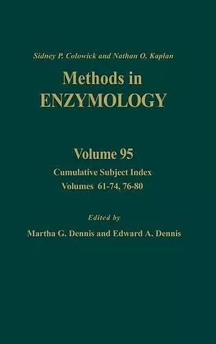 Cumulative Subject Index, Volumes 61-74, 76-80 cover