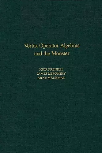 Vertex Operator Algebras and the Monster cover