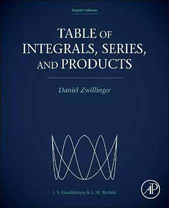 Table of Integrals, Series, and Products cover