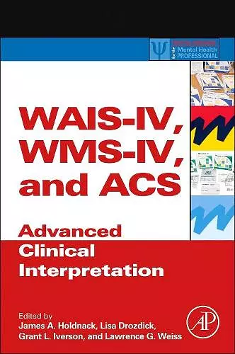 WAIS-IV, WMS-IV, and ACS cover