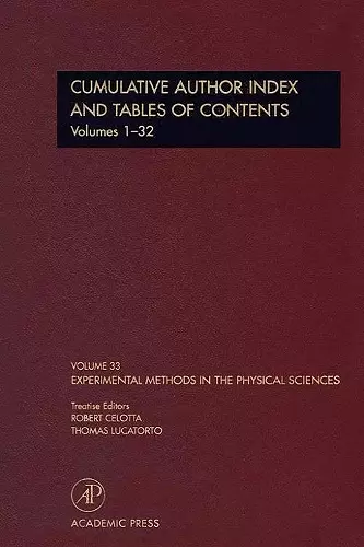 Cumulative Author Index and Tables of Contents Volumes1-32 cover