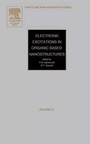 Electronic Excitations in Organic Based Nanostructures cover