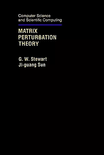 Matrix Perturbation Theory cover