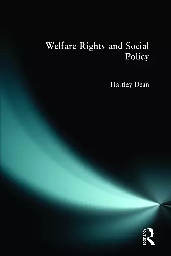Welfare Rights and Social Policy cover