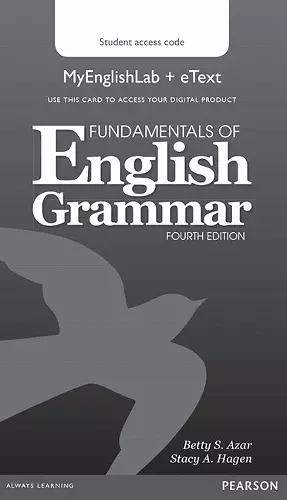 Fundamentals of English Grammar MyLab English and eText Access Code Card cover
