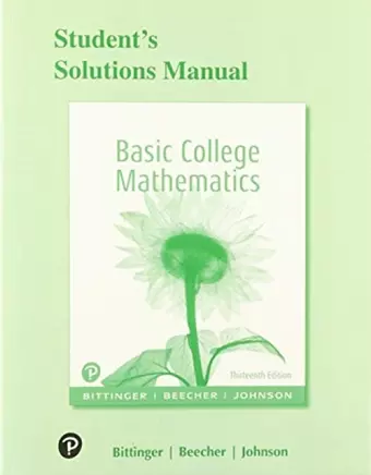 Student Solutions Manual for Basic College Mathematics cover