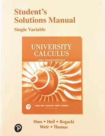 Student Solutions Manual for University Calculus cover