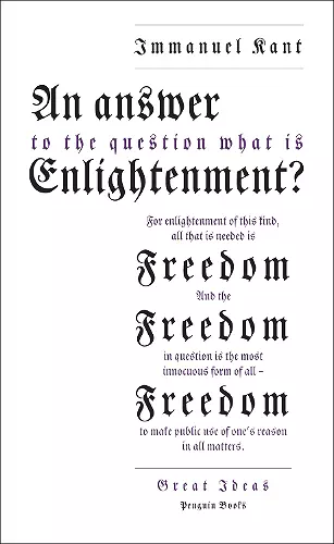 An Answer to the Question: 'What is Enlightenment?' cover