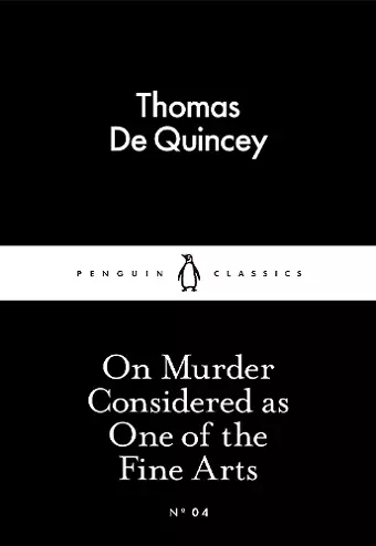 On Murder Considered as One of the Fine Arts cover