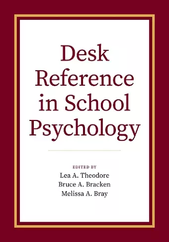 Desk Reference in School Psychology cover