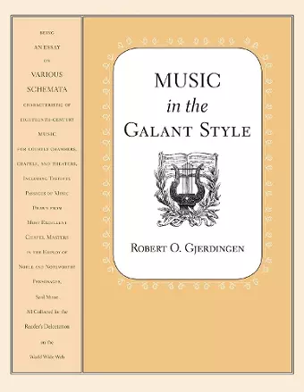 Music in the Galant Style cover